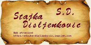 Stajka Dišljenković vizit kartica